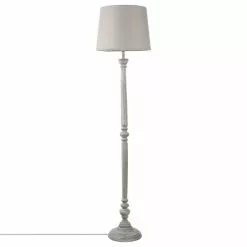 ATMOSPHERA Lampadaire Design Bois Leo - H. 153 Cm - Gris Blanchi