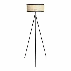 No Name Lampadaire Métal Bambou Yuca Noir H150